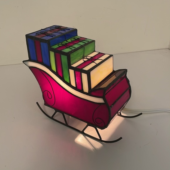 Stain glass/Metal Sleigh - Picture 9 of 13